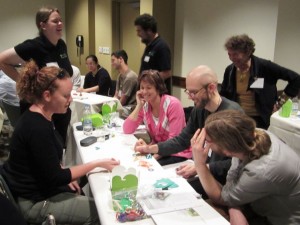 Table groups discussion at at workshop